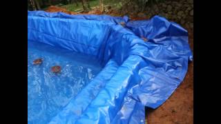 pond liner installation [upl. by Somerville]