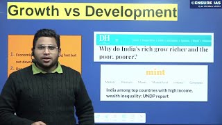 Why is India Growing but NOT Developing Enough  Explained  Current Affairs  ENSURE IAS [upl. by Anitsud]