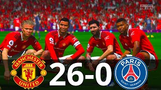 MESSI RONALDO MBAPPE NEYMAR ALL STARS  MAN UNITED 260 PSG [upl. by Htiaf946]