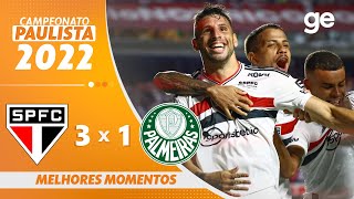 SÃO PAULO 3 X 1 PALMEIRAS  MELHORES MOMENTOS  FINAL PAULISTA 2022  geglobo [upl. by Lledner]