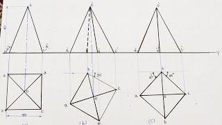 Projections Of Square Pyramid [upl. by Andromada]