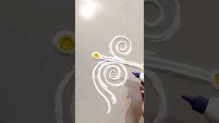 Easy rangoli design viralvideo viralshorts viralreels [upl. by Trill445]