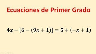 Ecuaciones con parentesis y corchetes resueltas [upl. by Meesak]