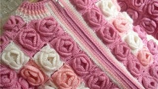 Crochet Patterns for free crochet baby sweater 1 [upl. by Ytirehc]