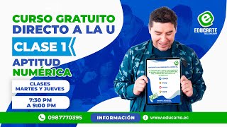 🔴 Curso Gratuito  📕 Admisión 2024  🏫 Ingreso a la Universidad  📚 Clase 1  🧠 Aptitud Numérica [upl. by Hump584]