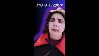 Vampire at the dentists office Funny vampire short skit about fang issues ASMR shorts [upl. by Namhcan]