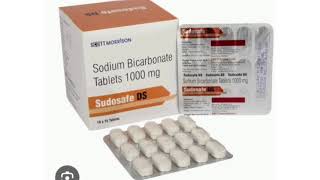 Sudosafe DS Tablets Sodium Bicarbonate Tablets 1000 mg [upl. by Latoniah]