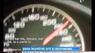 Un tânăr din Cluj sa filmat în timp ce gonea cu 240 kmh pe autostradă [upl. by Chao]