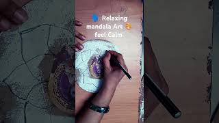 How to slow down ur mind Relaxing Drawing Mandala 🌸🌸 shorts mindfulness [upl. by Alyak]