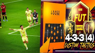 BEST POST PATCH META 4334 CUSTOM TACTICS  WIN MORE GAMES FC 24 ULTIMATE TEAM [upl. by Perrin]