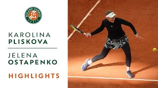 Karolina Pliskova vs Jelena Ostapenko  Round 2 Highlights I RolandGarros 2020 [upl. by Ihab]