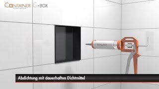 Wandnische Einbau im Badezimmer Trockenbau  Container CBOX Deutsch [upl. by Anytsyrk504]