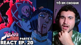 BUCCIARATI MORREU 😭 KING CRIMSON React JoJos Bizarre Adventure Parte 5 EP 20 [upl. by Yelnoc920]