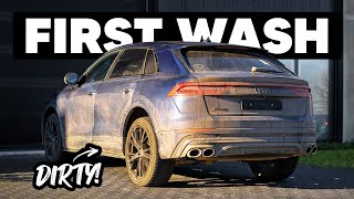 Cleaning The DIRTIEST Audi SQ8  First Winter Wash [upl. by Annairdna]