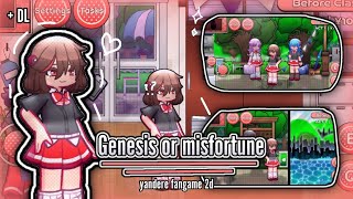 Genesis or Misfortune 🌟  yandere fangame 2d  DL gameplay 🎀 [upl. by Mariette]