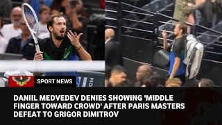 Paris Masters Daniil Medvedev quotMiddle finger to the audience No I was checking my nailsquot [upl. by Ahseirej]