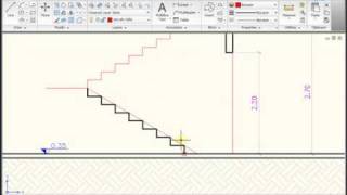 AutoCAD 2D  Escada Aula 2  Desenho em Corte [upl. by Mortie]