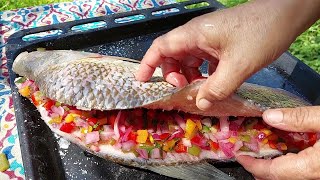 Pescado al Horno Con Verduras [upl. by Dnalel263]