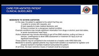 State Protocol Updates Agitated Patient [upl. by Anomas]