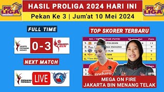 Hasil Proliga 2024 Hari Ini  Jakarta Pertamina Enduro vs Jakarta Bin  Klasemen Proliga 2024 [upl. by Ellennod]