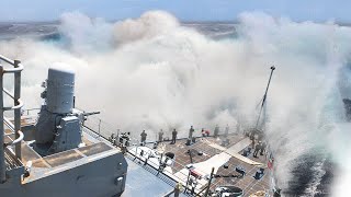 US Navy Ships Special Techniques to not Sink During Storm [upl. by Leyla]