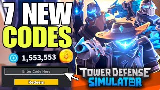 NEW UPDATE ROBLOX TOWER DEFENSE SIMULATOR CODES 2024  TOWER DEFENSE SIMULATOR CODES [upl. by Anniala]