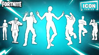 ALL ICON SERIES DANCES amp EMOTES IN FORTNITE [upl. by Gnehc]