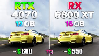 RTX 4070 vs RX 6800 XT  Test in 10 Games [upl. by Assitruc]