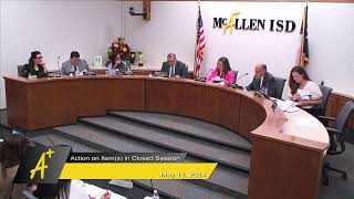 McAllen ISD Regular Board Meeting May 13 2024 [upl. by Trillby]