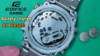 How to change the battery on Casio Edifice ERA600 watch [upl. by Korie65]