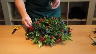 OASIS® Floral Hobby  How to  Christmas Wreath [upl. by Nyltiac]