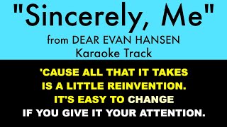 quotSincerely Mequot from Dear Evan Hansen  Karaoke Track with Lyrics on Screen [upl. by Caron]