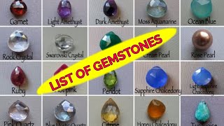 List of gemstones with pictures GEMS CREST [upl. by Jit]