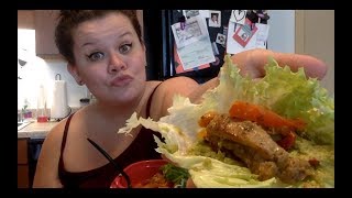 Chicken Fajita Wraps Mukbang [upl. by Sacci]