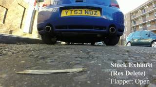 Golf Mk4 R32 Stock Exhaust Flapper Mod Res Delete [upl. by Cornia]