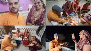 Karwa Chauth special vlogs 🙏🏻indian traditional pooja [upl. by Yeldah]