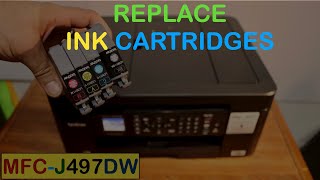 Brother MFCJ497DW Ink Cartridge Replacement [upl. by Mora356]