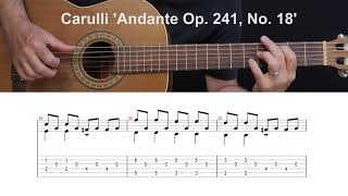 Carulli Andante Op241 No 18 [upl. by Feigin]