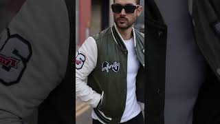 Level up your style with a varsity jacket mensfashion menswear leatherjacket varsity letterman [upl. by Elvis322]