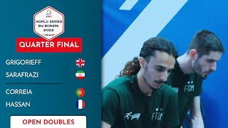 2023 World Series Bonzini  Open Doubles Quarter Final  GRIGORIEFF  SARAFRAZI vs CORREIA  HASSAN [upl. by Niarb]