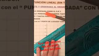 FUNCIÓN LINEAL gráfica SIN TABLA de VALORES profejimenamontes tutorial matemática maths [upl. by Nnhoj157]