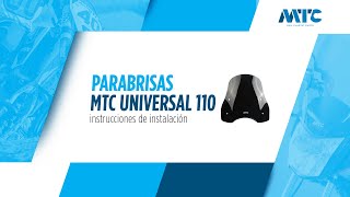 Parabrisas MTC Universal 110 instrucciones de colocación [upl. by Aihsela]