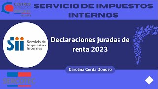 Declaraciones juradas de renta 2023 [upl. by Rramahs610]