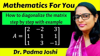 Diagonalization of matrices 3x3  How to diagonalise the matrix with example  Linear algebra [upl. by Colet132]