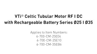 Programming  VTi® Celtic RF DC Motors with Rechargeable Battery [upl. by Riesman383]