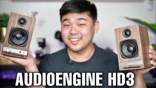 AUDIOENGINE HD3 WALNUT UNBOXING AND QUICK REVIEW [upl. by Nikki]