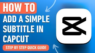 How to add a simple Subtitle in Capcut PC amp Mac 2024 Easy Tutorial [upl. by Jenny484]