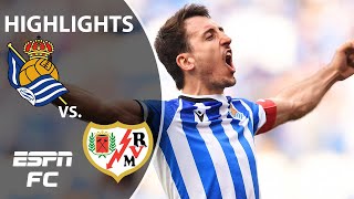 Mikel Oyarzabal’s penalty pushes Real Sociedad past Rayo Vallecano  LaLiga Highlights  ESPN FC [upl. by Wynne]