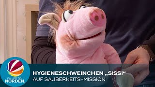 Kinder und Corona Hygieneschweinchen „Sissi“ auf SauberkeitsMission durch Kieler Schulen und Kitas [upl. by Arlin]