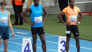 Usain Bolt sets new 100m Indoor World Record in Warsaw 998 seconds [upl. by Aitnuahs]